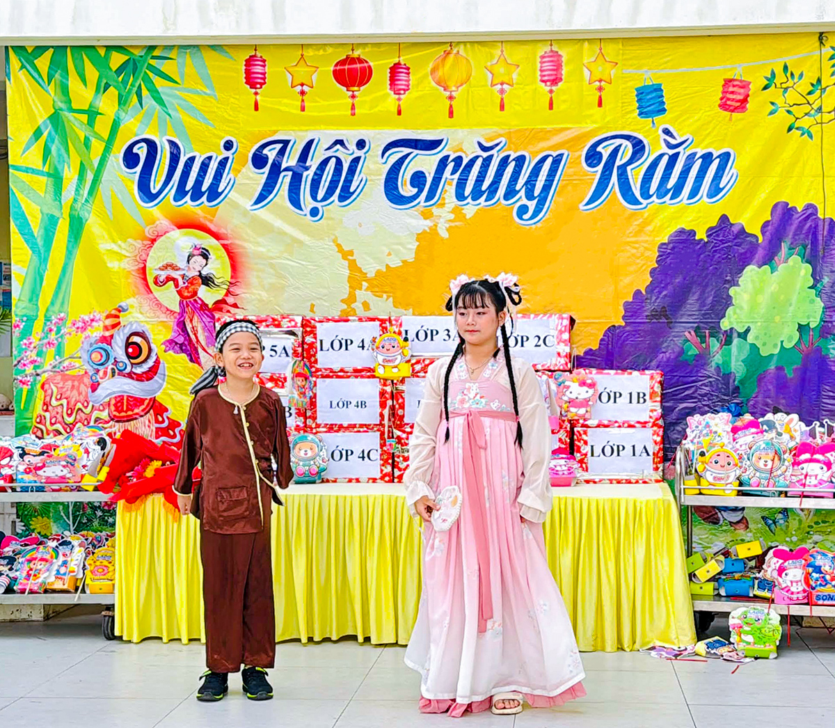Vui Tết Trung thu 2026 tại trường chính và phân hiệu Trường Tiểu học Hưng Long